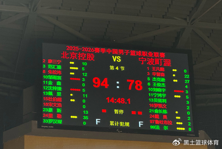 北控男篮力克宁波男篮 赢得赛季关键战役